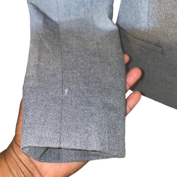 Fossil vintage blazer with ruffle peplum flared back preppy casual grey medium - Picture 5 of 7